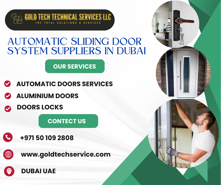 Automatic sliding door system suppliers in Dubai
