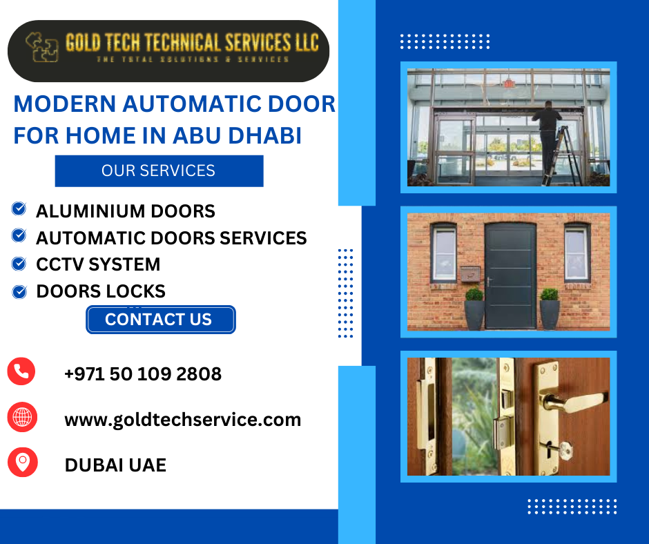 Modern automatic door for home in Abu Dhabi