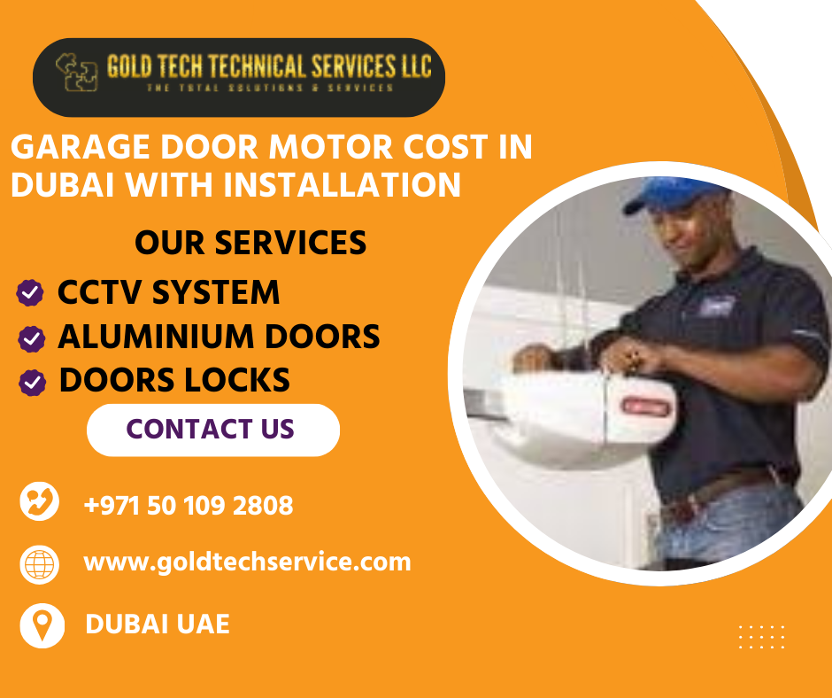 Garage door motor cost in Dubai with installation