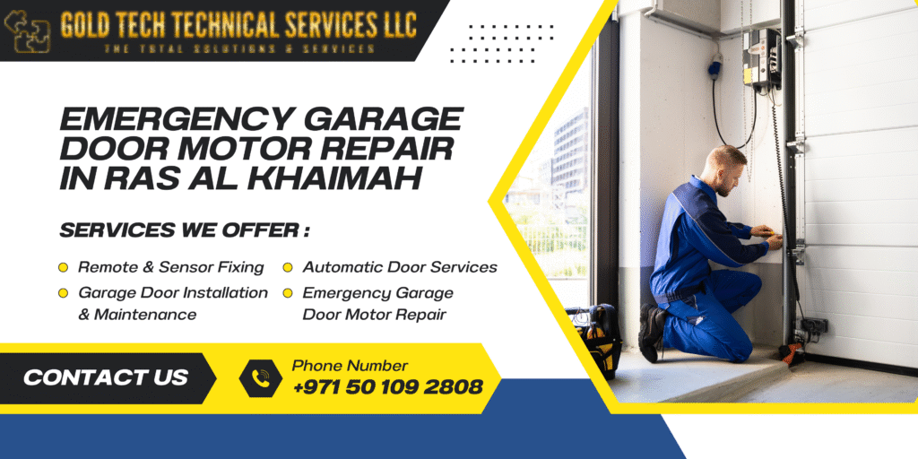 Emergency garage door motor repair in Ras Al Khaimah