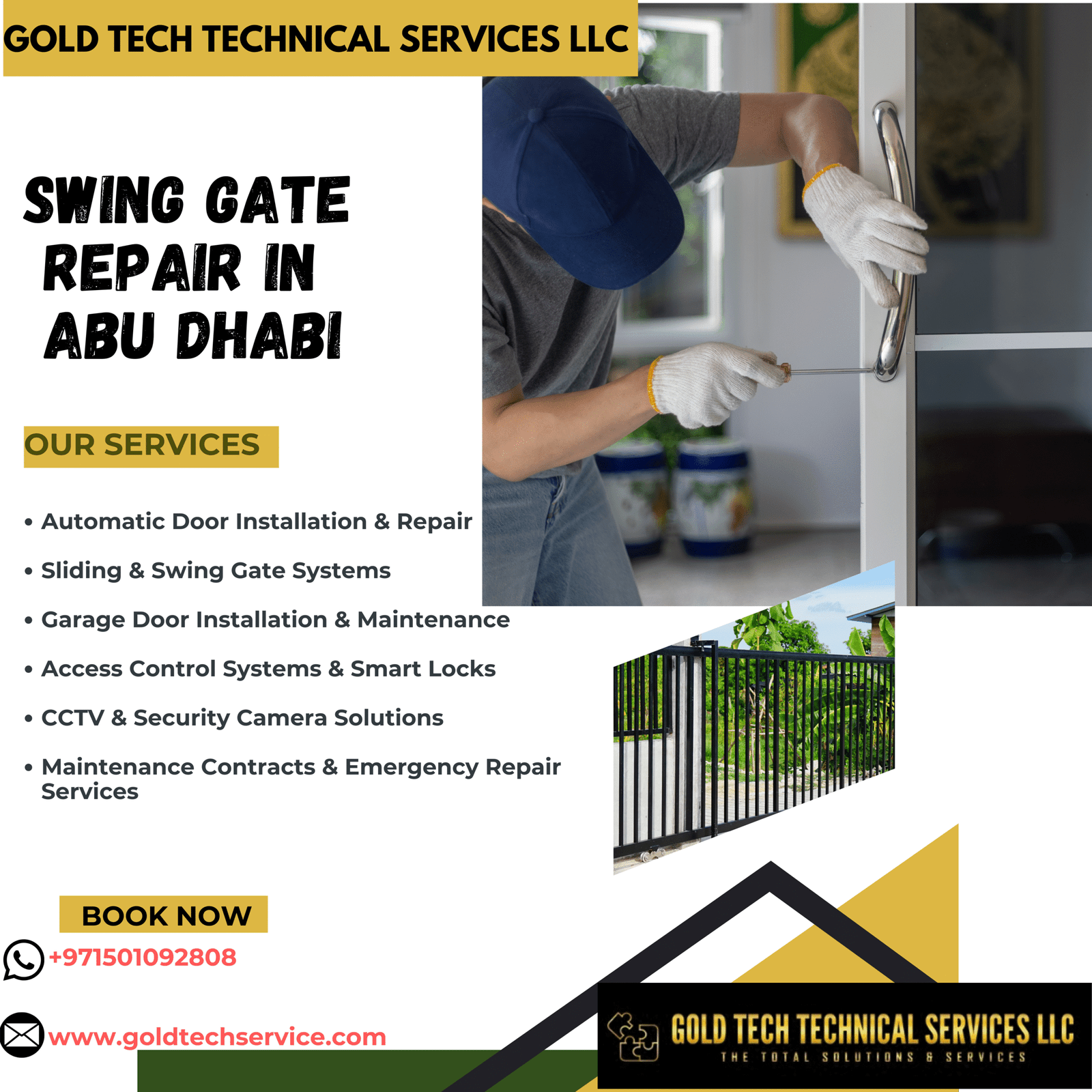 Swing Gate Repair in Abu Dhabi