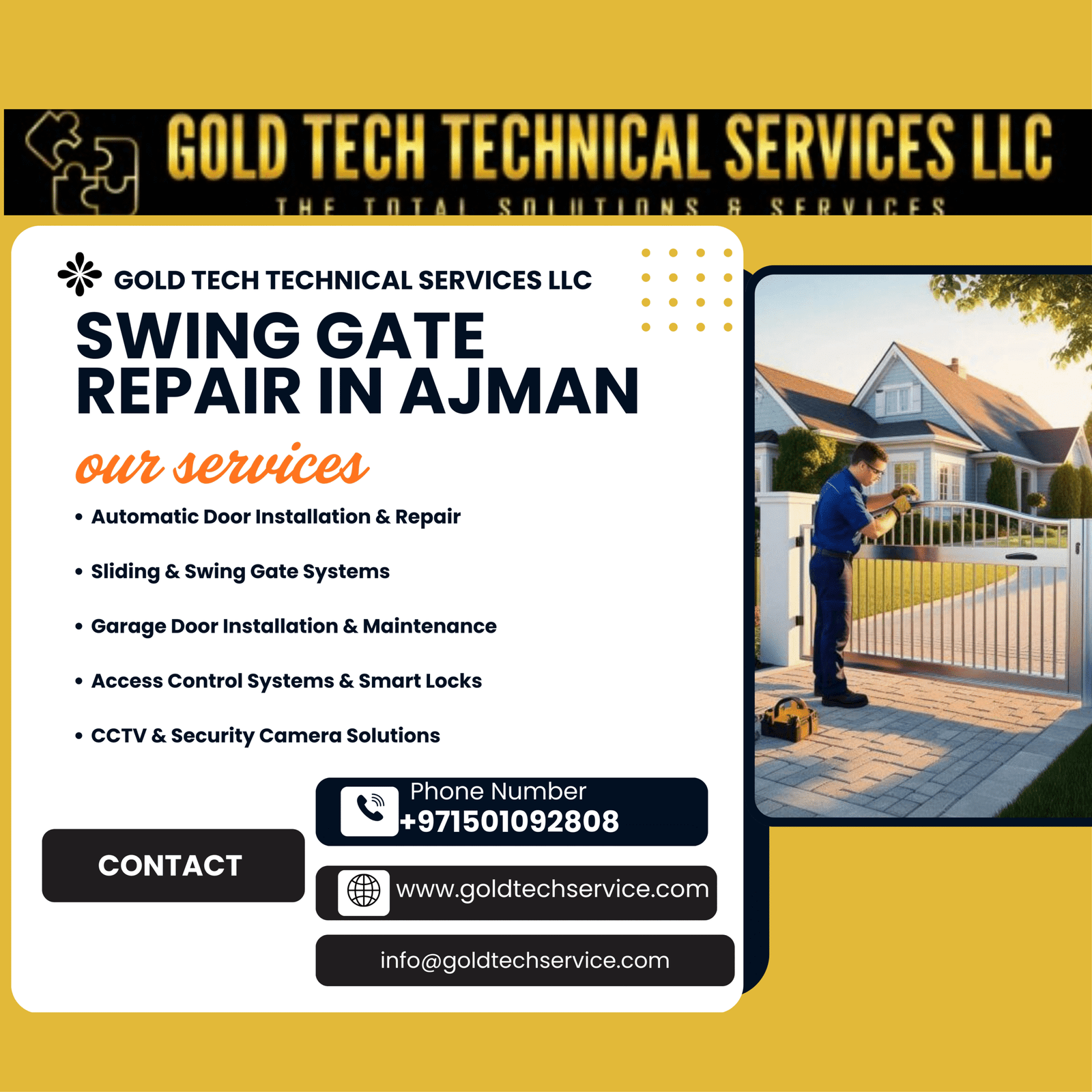 Swing Gate Repair in Ajman